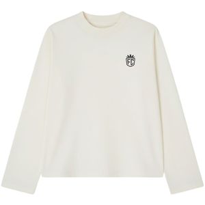 Camiseta de Manga Larga Oversize para Hombre, con Logotipo Minimalista en el Pecho, de Algodón, Cuello Redondo, Estilo Casual Urbano, Venta al Por Mayor, Fabricante de Ropa Personalizada OEM - Product Image 1