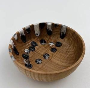 Nouveauté : bol en bois et résine, un bol en bois magnifique au design unique, parfait pour un cadeau à un membre de la famille ou un ami, en provenance d'Inde - Product Image 3