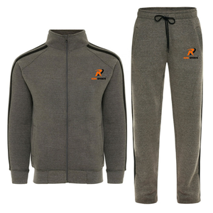 Conjunto deportivo de algodón/poliéster personalizado para hombre, corte ajustado, con cremallera, para gimnasio. - Product Image 4