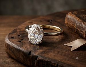 Bague solitaire en diamant taille ovale en or blanc 2 carats certifiée IGI, bague de fiançailles pour femme, style classique, diamant de laboratoire - Product Image 2