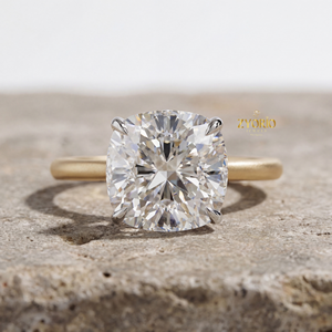 2.76ct Cushion Cut EF VS1 Diamond Engagement <b>Ring</b> in 925 <b>Silver</b> with Round Side Diamonds Luxury <b>Solitaire</b> <b>Ring</b> for Wedding Party - Product Image 3