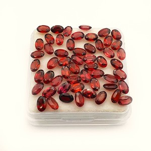 Natural Red <b>Garnet</b> Oval Cut Faceted Loose Gemstone 5mm 7mm <b>Garnet</b> Stone For Jewelry Making Indian Wholesale Bulk Price Supply - Product Image 2