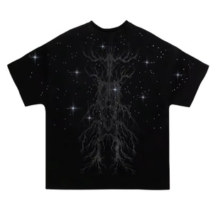 T-shirts et sweats à capuche en tricot avec strass personnalisés pour hommes, 100 % coton, imprimés en sérigraphie, écologiques, anti-plis - Product Image 1