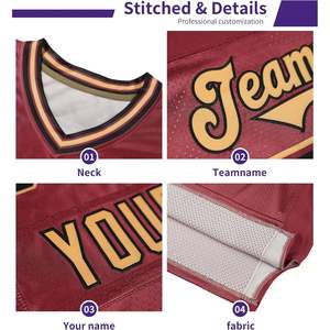 Maillot de football personnalisé pour jeunes hommes et femmes Chemises cousues en maille à manches courtes avec nom et numéro personnalisés - Product Image 2