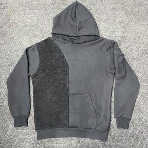 Dual Texture <b>Sherpa</b> Patch Hoodie-Sleeve Pocket Design - Product Image 1