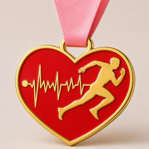 Medalla Conmemorativa en Forma de Corazón de Metal Fundido para Eventos Benéficos - Product Image 6
