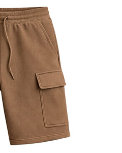 Pantalones Cortos Cargo Color Caqui para Hombre, Cintura Elástica con Cordón, Estilo Casual Urbano, Múltiples Bolsillos, Pantalones Cortos de Verano, Logotipo Personalizado, Fabricante OEM - Product Image 2