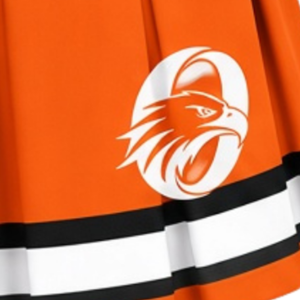 Bright <b>Orange</b> Sublimated Cheer Panel <b>Skirt</b> <b>Pleated</b> Athletic Team Uniform Bottoms Sports Training Wear Performance Competition - Product Image 6