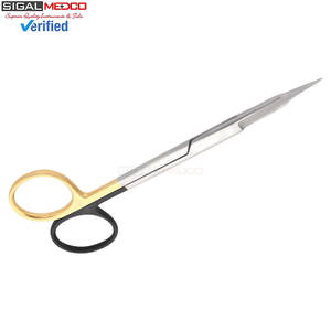 Tijeras Goldman Fox de 13 cm Rectas con Puntas de Carburo de Tungsteno, Tijeras Quirúrgicas y Dentales de Acero Inoxidable Afiladas - Product Image 3