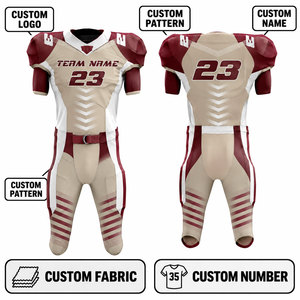Camiseta de Fútbol Americano Personalizada para Hombre, Sublimada, Transpirable, de Poliéster, Cuello en V, Manga Corta, Número de Equipo 23 - Product Image 2