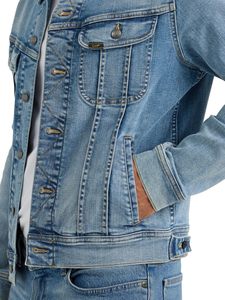 เสื้อแจ็คเก็ตเดนิมผ้าแคนวาสหนาคุณภาพอุตสาหกรรมสำหรับผู้ชาย สีน้ำเงิน ยี่ห้อ Outfitize International ขายส่ง - Product Image 6