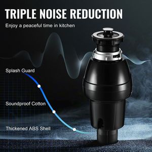 Dissipatore di Rifiuti Alimentari a Caricamento Continuo da 3/4 HP # Sistema EZ Connect da 3250 RPM con Riduzione del Rumore # Tipi di prese UK/US - Product Image 4