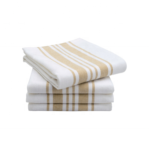 Serviettes de cuisine traditionnelles inspirées du golf certifiées GOTS 100% coton brodé léger 40x60cm Inde B2B quantité minimale de commande OEM ODM prêt - Product Image 1