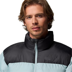Custom Men's Gray Puffer Jacket Hooded Collar Zipper Closure <b>Waterproof</b> Eco-Friendly Polyester Winter Casual Wear Anti-UV - Product Image 6