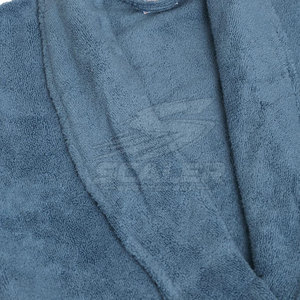 Luxury Cotton <b>Men's</b> <b>Bathrobe</b>-Long Sleeve Fleece Robe with Shawl Collar Soft & Breathable All-Season Use - Product Image 5