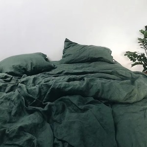 Linen Flat <b>Sheet</b> Solid Color Breathable Plain Dyed Home Use All Season Adult Size Bedding Sets - Product Image 6