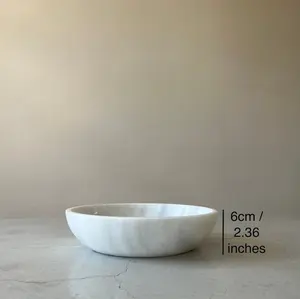 Bol en onyx blanc artisanal en forme de fleur |   Table d'appoint de salon en pierre naturelle au design contemporain |   Cadeau artisanal pour la maison - Product Image 5