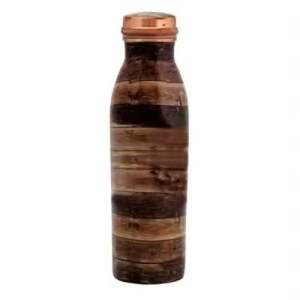 Botella de Cobre Puro Premium, Lujosa, Hecha a Mano, con Aspecto Antiguo, Ecológica, para Uso Doméstico, Lodi Impex - Product Image 3