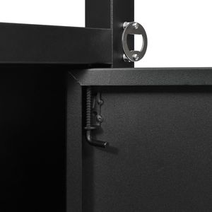Îlot de cuisine extérieur K K 54,5 pouces avec plan de travail en acier inoxydable, chariot de barbecue en métal, table, armoire de rangement, étagère à épices - Product Image 2