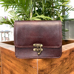 กระเป๋าสะพายคาดลำตัวขนาดเล็กหนังแท้สำหรับผู้หญิง, ใหม่กระเป๋าสะพายหนังวัวแท้แฟชั่นวินเทจ - Product Image 2