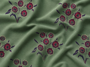 Tela Estampada 100% Poliéster con Diseño de Hojas, Tela Suave Tejida para Decoración del Hogar, Cortinas y Tapicería - Product Image 1
