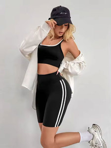 Yoga Shorts Pants with Flamingo Pattern on the Sides High Waist <b>Tummy</b> <b>Control</b> Cotton Blend Fleece Gym Fitness Leggings for Women - Product Image 6