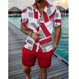 Camiseta Deportiva AFSAR para Hombre, Verano, Casual, Manga Corta, Tejida, Estampado Tropical, Cuello Redondo, 100% Poliéster, Transpirable, con Cordón Ajustable - Product Image 5