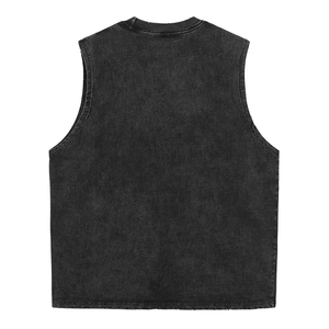 Débardeur d'été vintage en tricot respirant pour homme, service OEM - Product Image 3