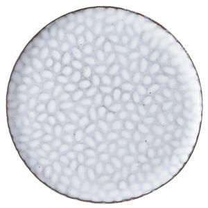 Assiette à dîner en céramique japonaise Rikizo HOGU 23 cm, fabriquée au Japon, glaçure texturée, grès, vaisselle de restaurant, blanc bleu marine - Product Image 6