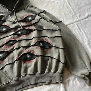 2026 Unique Design Streetwear Men's Hooded Knitted Polyester/Cotton Breathable Eco-Friendly Regular Fit Front Logo Winter Wear - Product Image 6