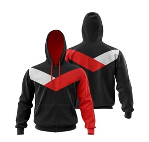 Pull à capuche en coton pour hommes Offre Spéciale Fabriqué en usine Conception personnalisée Double couche polaire Panneau multicolore Nouveau pull à motif imprimé - Product Image 4