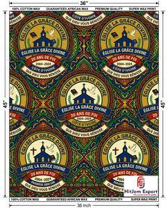 Premium Customized African Wax Print Fabric Supplier Church Anniversary Celebration Convention Textile Manufacturer - Product Image 3