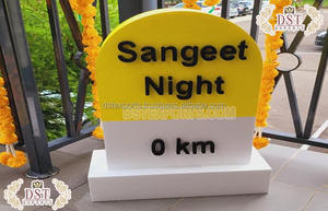 Decoración de entrada de boda Punjabi con hito Punjabi Touch Función de boda accesorios de fibra hito personalizado para entrada de boda - Product Image 3