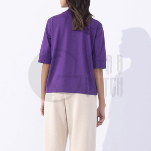 Camiseta Casual de Verano para Mujer, Cuello Alto, Corte Ajustado, Transpirable, Estilo Holgado - Product Image 4