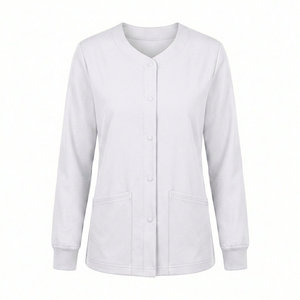 Customized <b>Nursing</b> <b>Scrub</b> Jacket Women Zip Up Medical Uniform Warm Coat Ribbed Cuff Hospital Shirt Collar Wholesale <b>Scrub</b> Jackets - Product Image 6