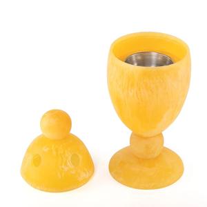 Brûleur d'encens miniature coloré en os et résine incrusté, support d'encens religieux pour le Ramadan et les cadeaux - Product Image 2