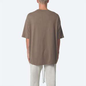 T-shirt épais à épaules tombantes en polyester/coton, coupe décontractée, imprimé, personnalisé, vierge, teint uni, grandes tailles - Product Image 6