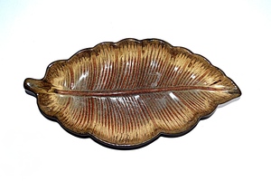 Ceramic Leaf Serving <b>Plate</b> Wabi-Sabi Design Natural Tone 300mm Diameter Matte Finish Table Decor Accessory - Product Image 4
