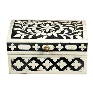 Handcrafted Bone Inlay Wooden Jewelry <b>Box</b> Decorative Storage Case for Rings Earrings and <b>Vanity</b> Accessories - Product Image 2