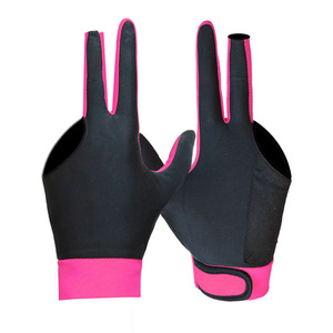 Gants de billard unisexes lisses à trois doigts, élastiques et respirants, protection pour le poignet du joueur - Product Image 1