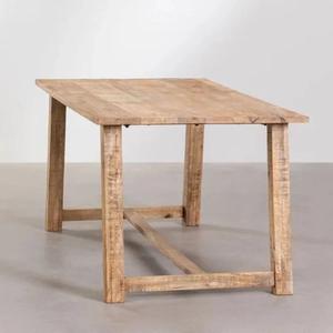 Table à manger rectangulaire en bois Vandana Hexa Optima (160×90 cm) (Bois massif) - Product Image 3