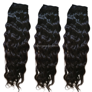 Extensiones de Cabello Humano Virgen Remy de 24-28 Pulgadas, Doble Trama, Longitud Estirada, Cutícula Cruda Alineada, Textura Ondulada Sin Enredos - Product Image 3