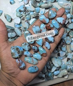Larimar 100% naturel Irfan Gems, évalué par un tiers, 20-40mm, formes variées, pierres pour la fabrication de bijoux faits à la main, prix de gros, lot en vrac - Product Image 1