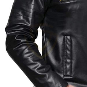 Chaqueta de Cuero Personalizable de Alta Calidad para Hombre, Estilo Motociclista, Chaqueta de Cuero Genuino para Invierno - Product Image 6