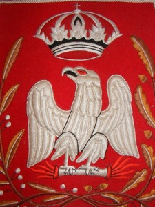 Fanion brodé style antique doré, fil métallique de luxe, broderie satinée robuste standard - Product Image 4