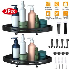 Mensole da bagno con angolo adesivo a parete per doccia in alluminio non perforante portaoggetti cestino per bagno cucina - Product Image 1