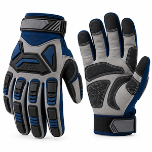 Guantes de Trabajo Industriales Azul Grisáceo, con Protección Completa en los Dedos y Nudillos, Palma Reforzada, Cierre Ajustable en la Muñeca, Guantes de Trabajo Personalizados - Product Image 1