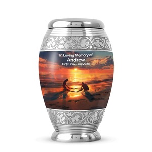 Beach Sunset Cremation Urn for Ashes Couple <b>Memorial</b> Funeral Urn Adult Human Ashes Personalized Aluminum <b>Keepsake</b> Urn - Product Image 4