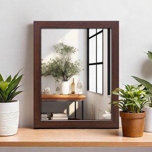 <b>Walnut</b> Wood Carved Victorian <b>Mirror</b> Wholesale | Handcrafted Moradabad - Product Image 3
