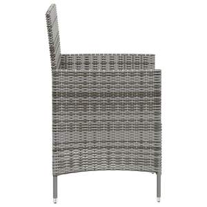 Ensemble de 4 chaises de jardin en polyrotin gris, de taille moyenne et durables - Product Image 4